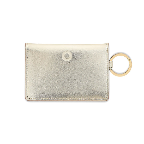 Gold leather id case