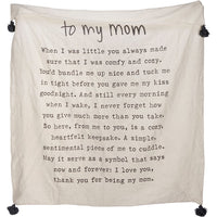 to my mom cotton throw