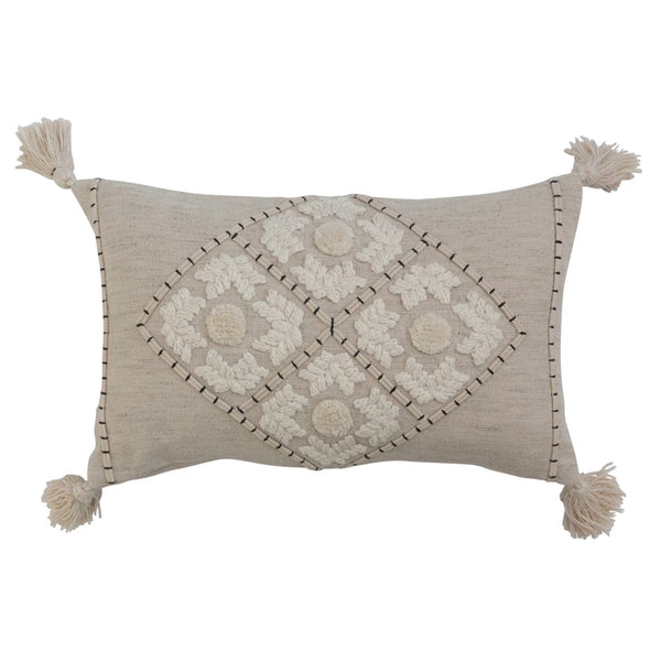 Cotton & Linen Embroidered Pillow