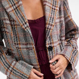 Flower Bed Plaid Coat