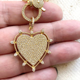 Sparkly heart statement necklace
