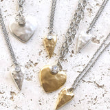 Hammered heart necklace