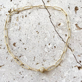 Magnetic paperclip chain  boutique jewelry salon necklace