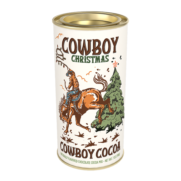 Cowboy Christmas Chocolate Cocoa (7oz Round Tins)