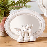 Rabbits with Glasses Mirrored Decor
