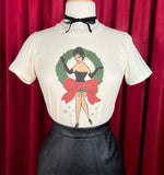 Tied with a Bow Fitted Tee in Ivory