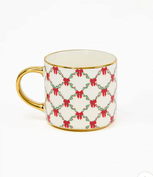 Holiday trellis Mary Square mug