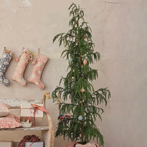 Faux Cedar Tree in Basket