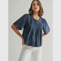 Pintuck Detail Top