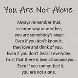 "You Are Not Alone" 1-Ply Faux Fur Patch Throw 50"x60"