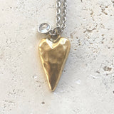 Hammered heart necklace