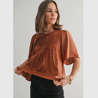 Pintuck Detail Top