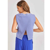 Striped Overlay Top