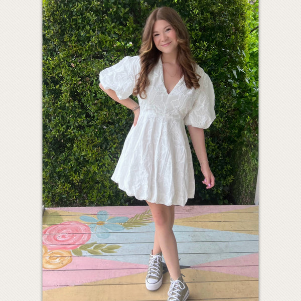 Embroidered Bubble Dress