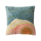 Tufted Pillow w/ Abstract Design