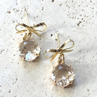 Bow earrings w/ ribbon