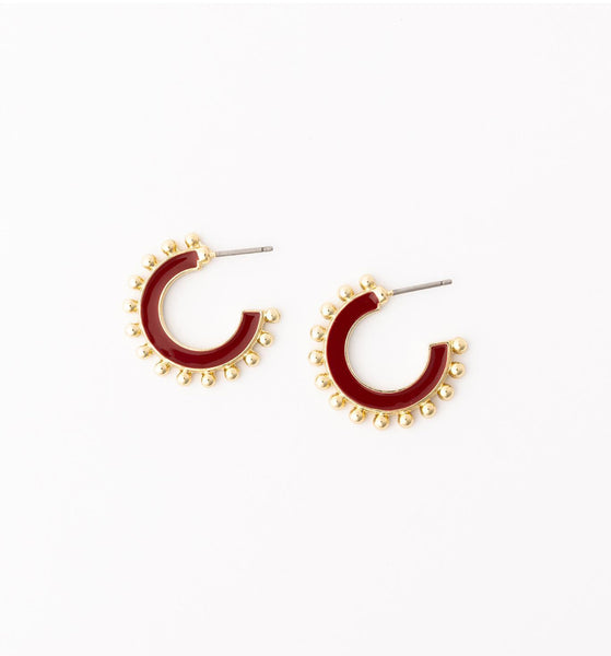 Hadley crimson small earrings