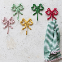 Cast Iron Bow Shaped Wall Hook, 5 Colors