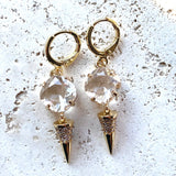 Spike crystal earrings