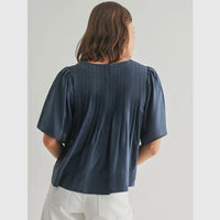 Pintuck Detail Top