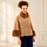 Boucle Fur Trim Jacket