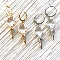 Spike crystal earrings