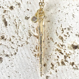 Spike necklace clear crystals stainless steel non tarnish