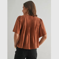 Pintuck Detail Top