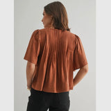 Pintuck Detail Top