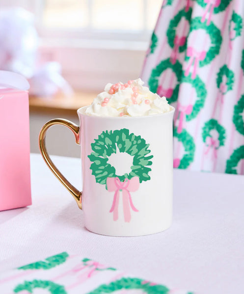 Rosy Wreath Mary Square mug