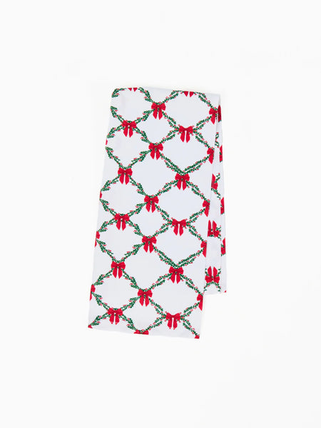 Mary Square Holiday Trellis tea towel