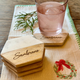 Marble and Mango Engraved Coasters