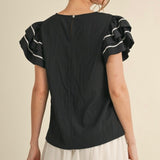 Flutter Sleeve Top