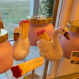 Stoneware Swan Shaped Matchstick Holder