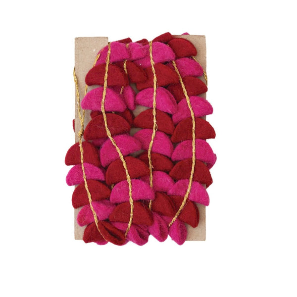 Fuschia/Red Felt Garland