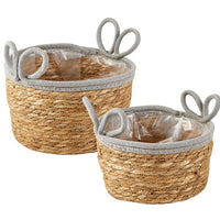 Lg Gray Handle Basket