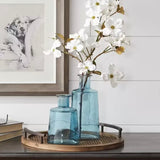 Large Blue Bottle Vase