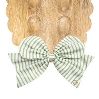 Green Stripe Magnetic Bow
