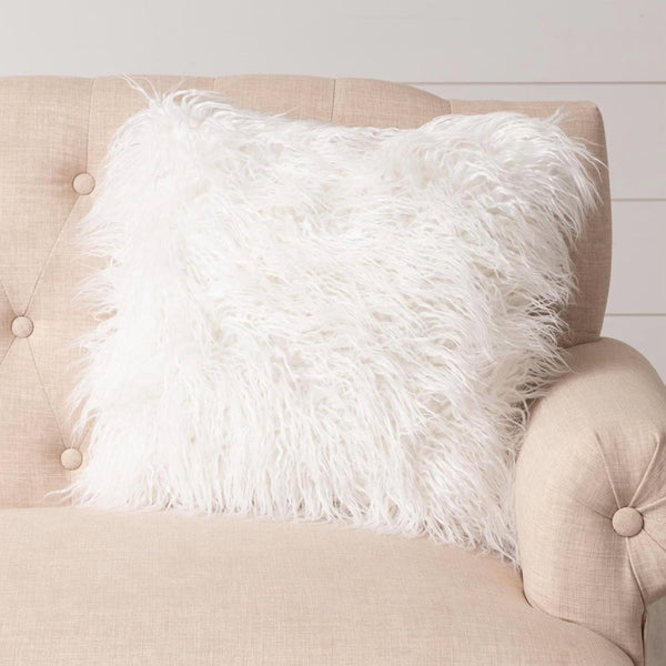 Faux Mongolian Fur Pillow