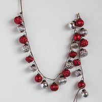 Red/Silver Mercury Glass Garland