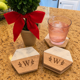 Marble and Mango Engraved Coasters