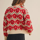 Textured Floral Sweater