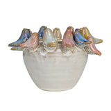 Stoneware Planter w/Birds