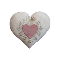 Linen Heart Shaped Pillow