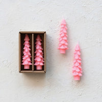 Pink Tree Shaped Tapers