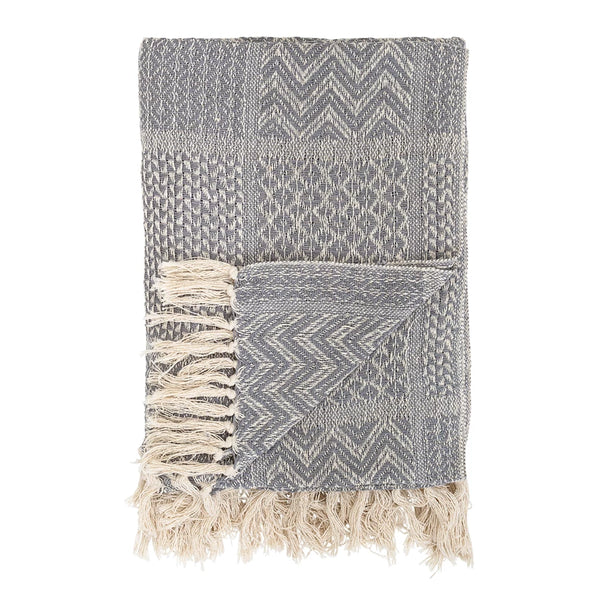 Gray Knit Throw