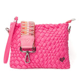 Charlotte Woven Crossbody Fuschia