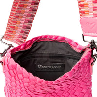 Charlotte Woven Crossbody Fuschia