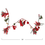 Metal Bells Garland (Blue/Red)