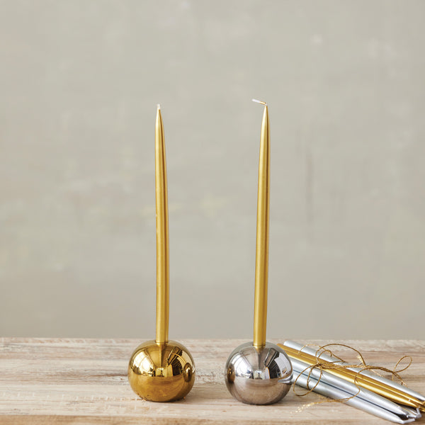 Silver Ball Shape Taper Holder